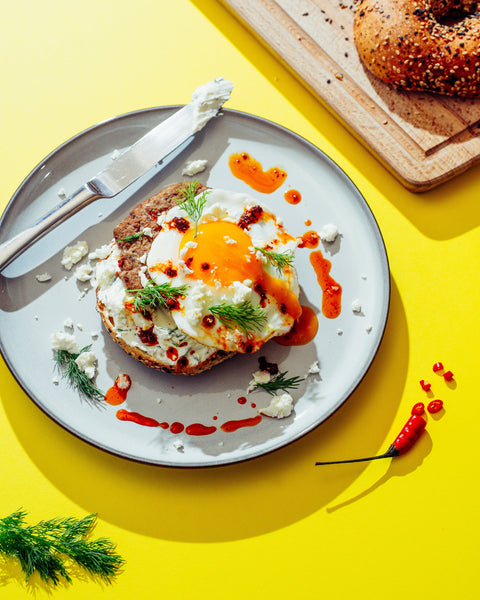Turkish Eggs Bagel