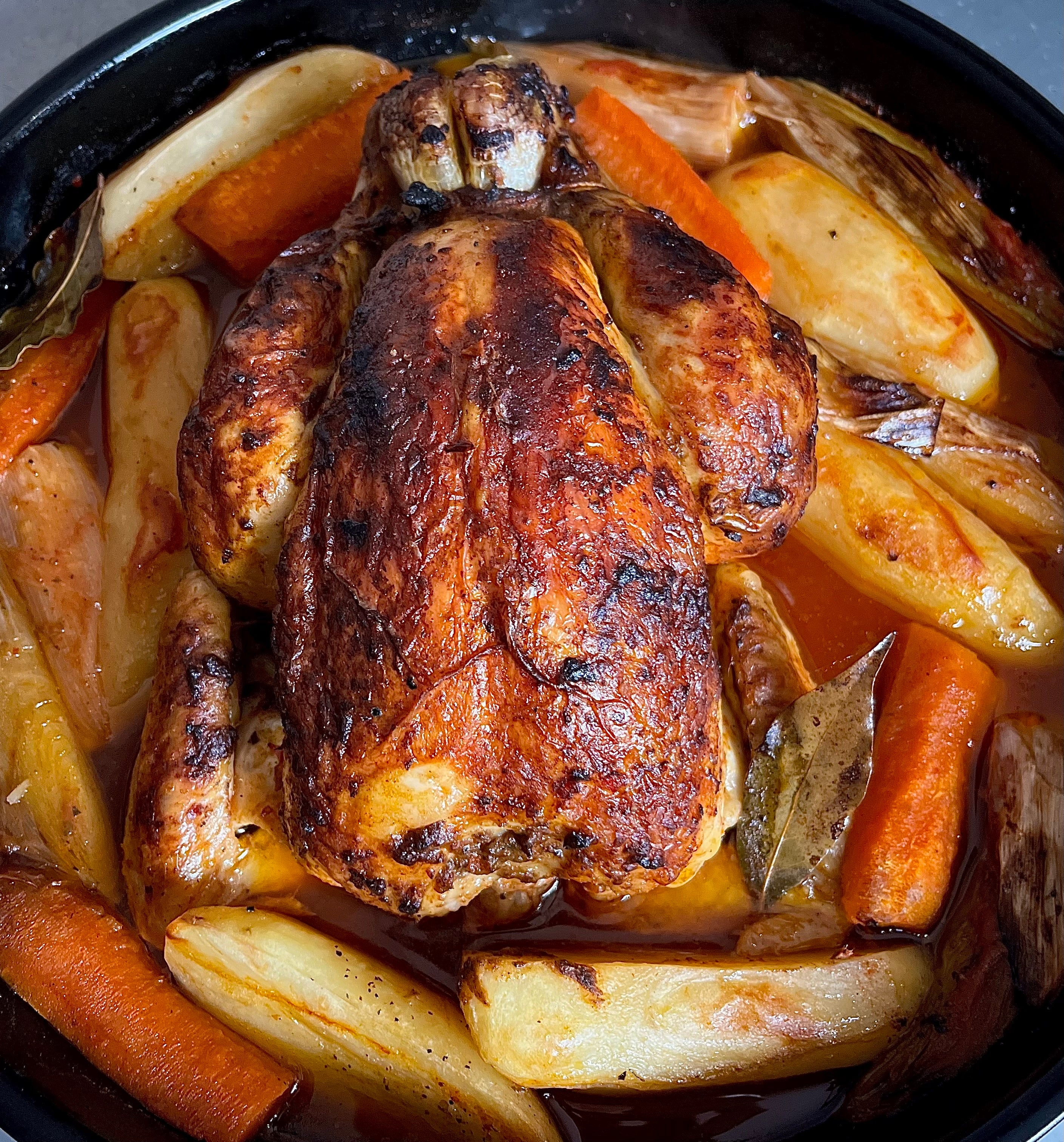 Easy One Pan Roast Chicken with Seasonal Veg