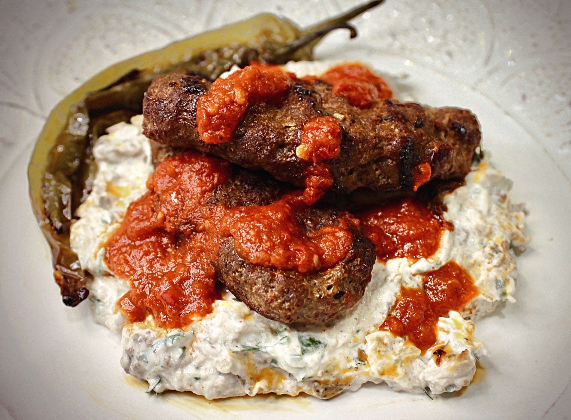 Ali Nazik Kebab (Kofte style)