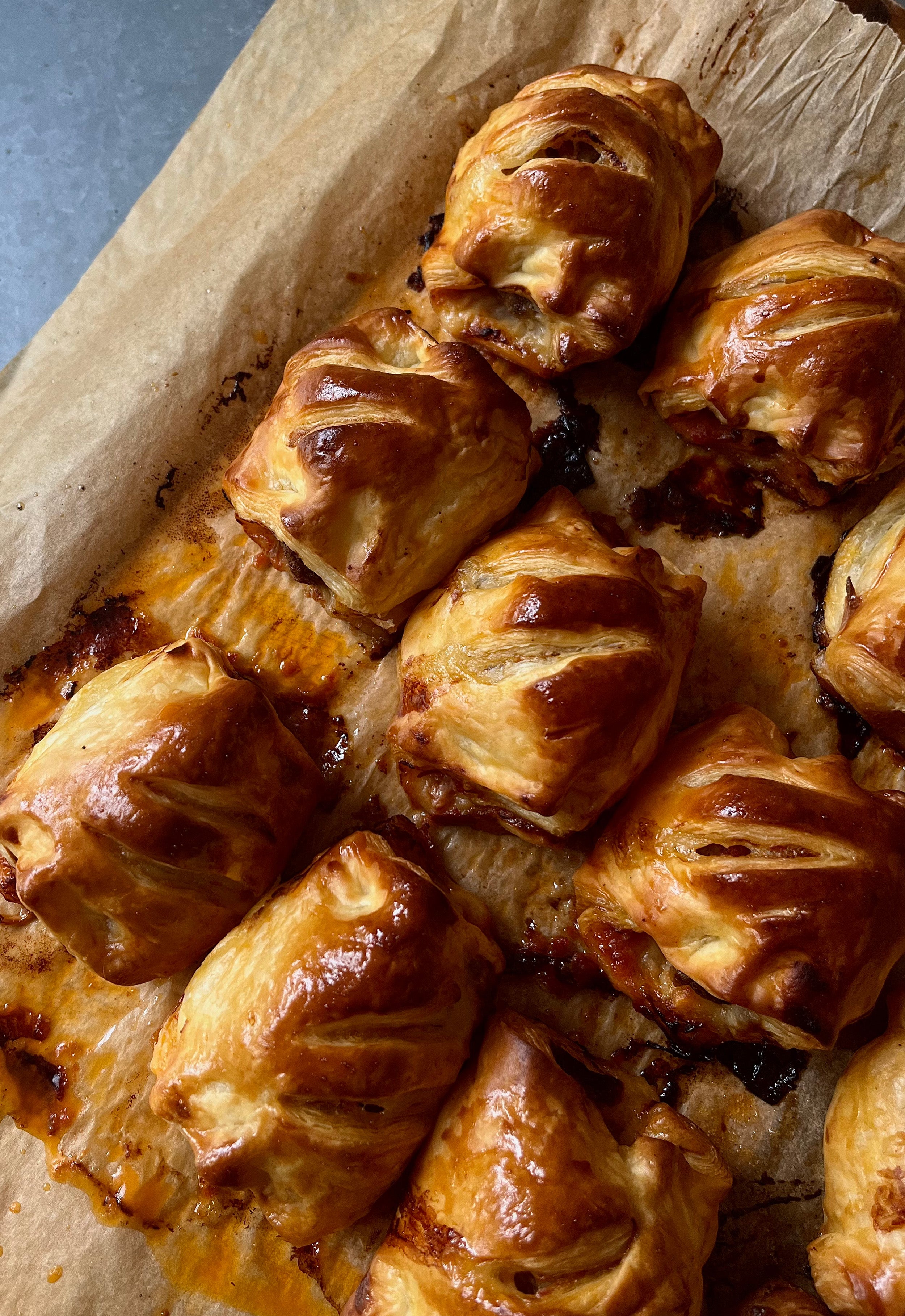 Spicy Lamb Sausage Rolls