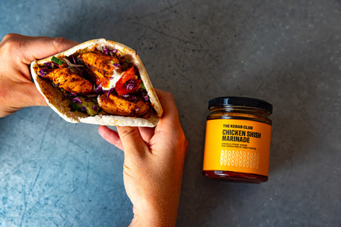 Chicken Shish in Pitta with marinade 